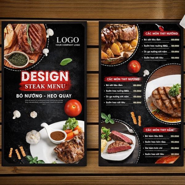 In menu kẹp bìa