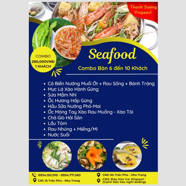 In menu - In thực đơn