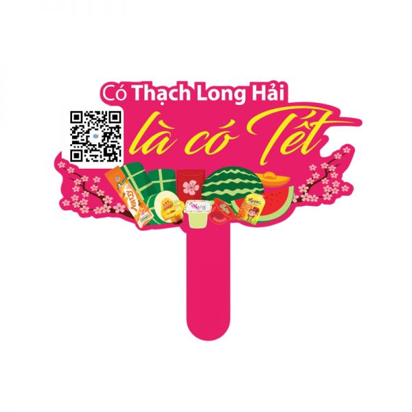 In hashtag cầm tay có mã QR