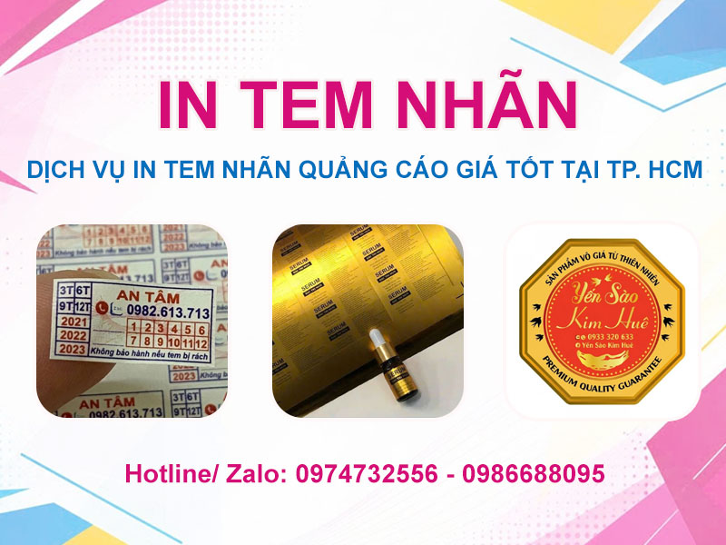 Dịch vụ in tem nhãn & quảng cáo chất lượng cao tại TP.HCM